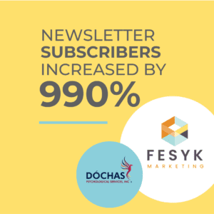 Newsletter subscribers increased by 990%